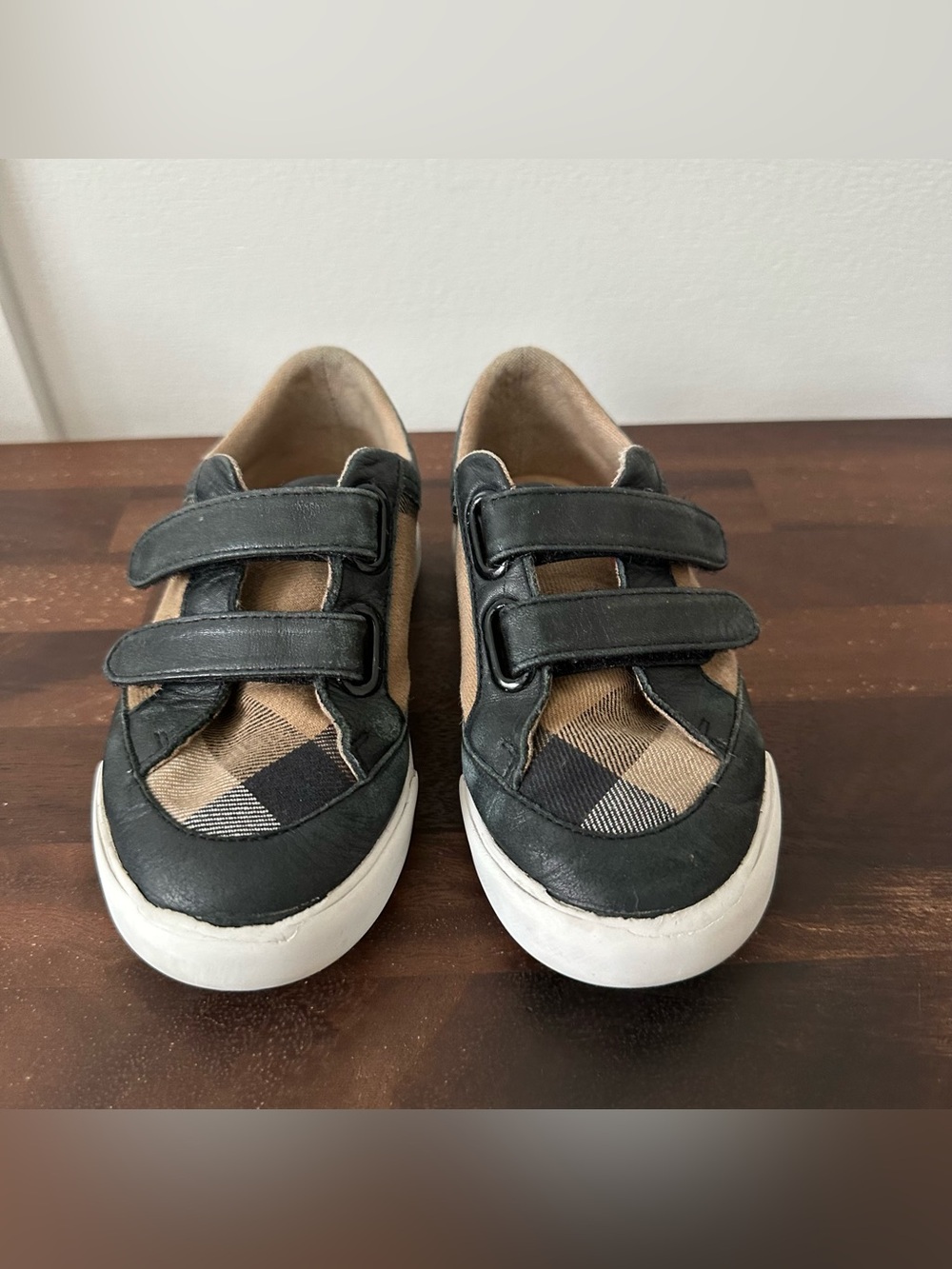 Burberry Plaid Velcro Shoes